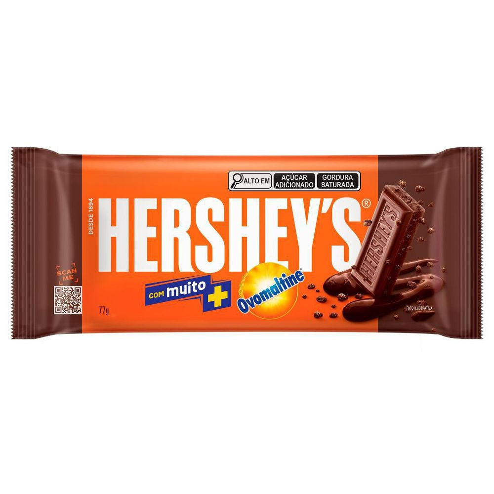 HERSHEY'S X OVALTINE Bar - 77g (BOX OF 18)