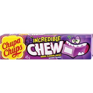 CHUPA CHUPS Grape Incredible Chews - 45g (BOX OF 20)