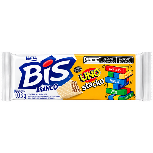 LACTA Bis White Chocolate X UNO Stacko - 100.8g (BOX OF 12)