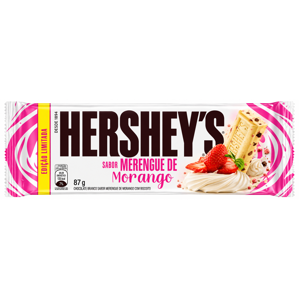 HERSHEY'S Strawberry Meringue Bar - 87g (BOX OF 18)