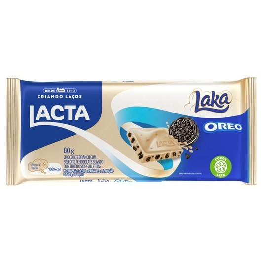 LACTA X OREO White Choc Bar - 80g (BOX OF 17)